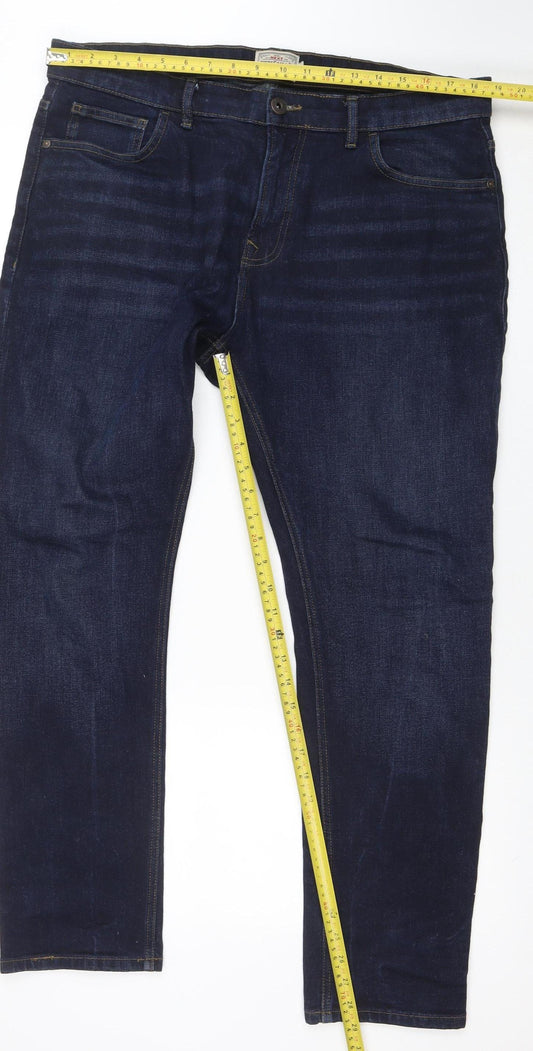 Next Men’s Blue Denim Straight Jeans 31W 94L Regular Fit