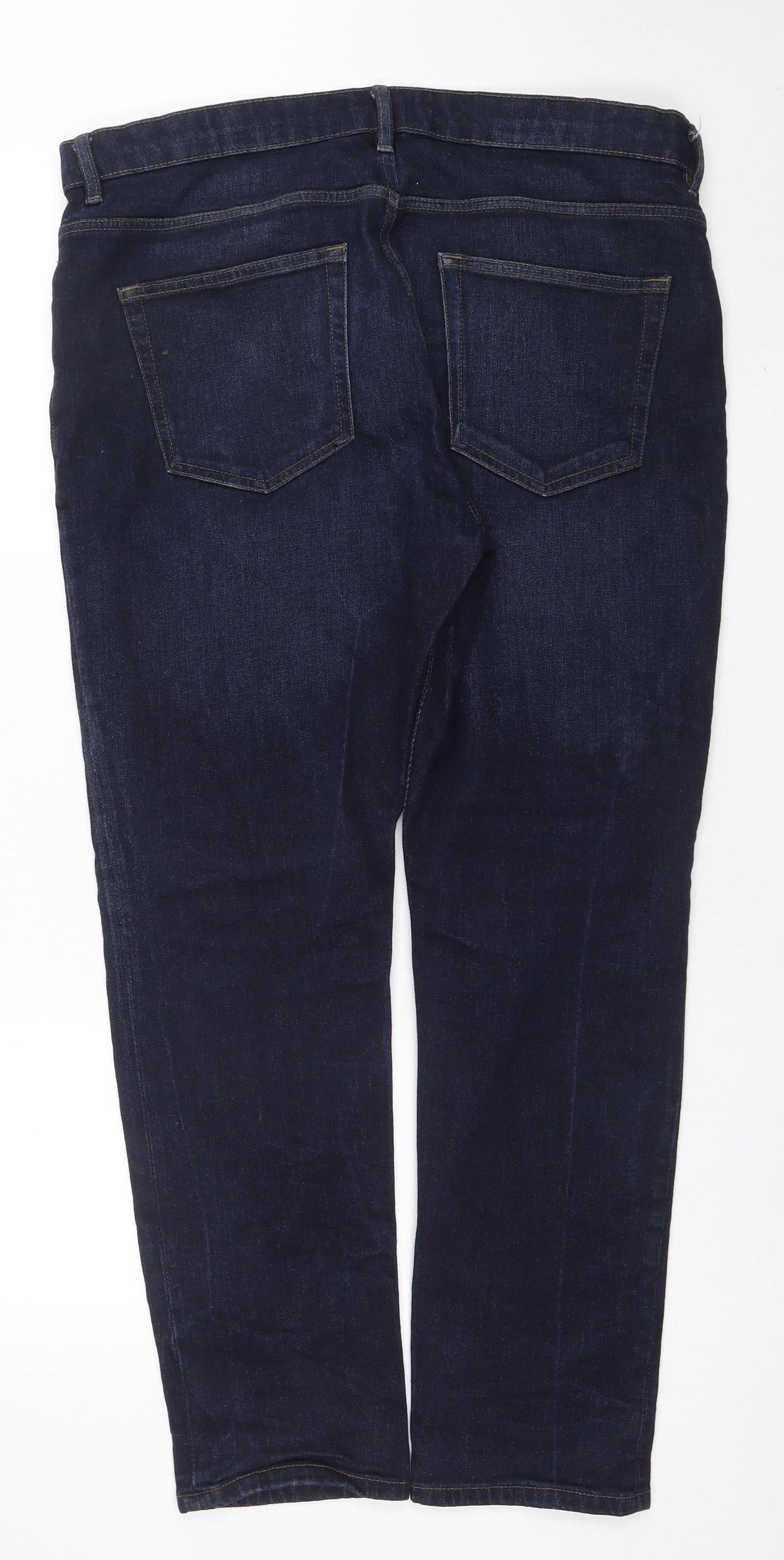 Next Men’s Blue Denim Straight Jeans 31W 94L Regular Fit