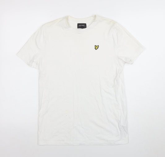 Lyle & Scott Boys White Cotton Logo T-Shirt 14-15 Years Short Sleeve