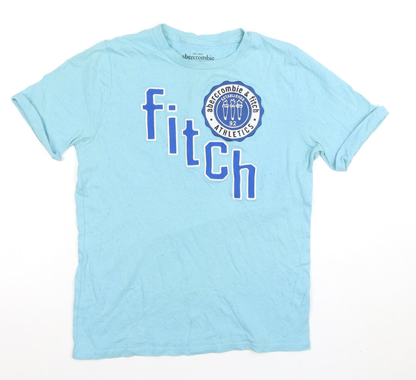 Abercrombie & Fitch Boys Blue Graphic T-Shirt 11-12 Years Short Sleeve Casual