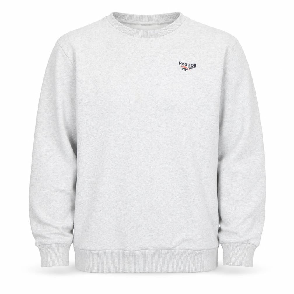 Reebok Men’s Grey Cotton Crew Neck Sweatshirt M