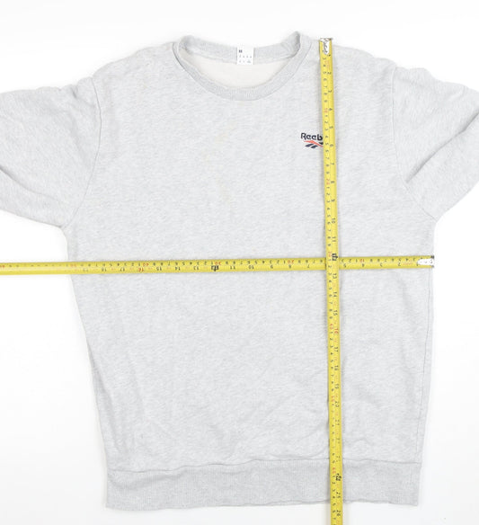 Reebok Men’s Grey Cotton Crew Neck Sweatshirt M