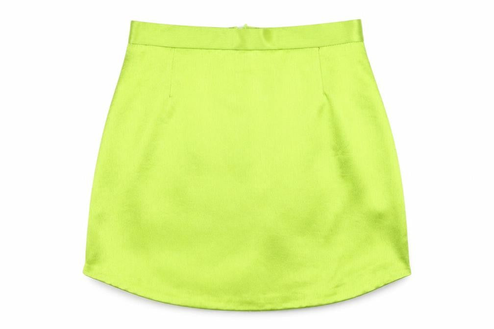 River Island Women’s Green Satin Mini Skirt Set UK 6