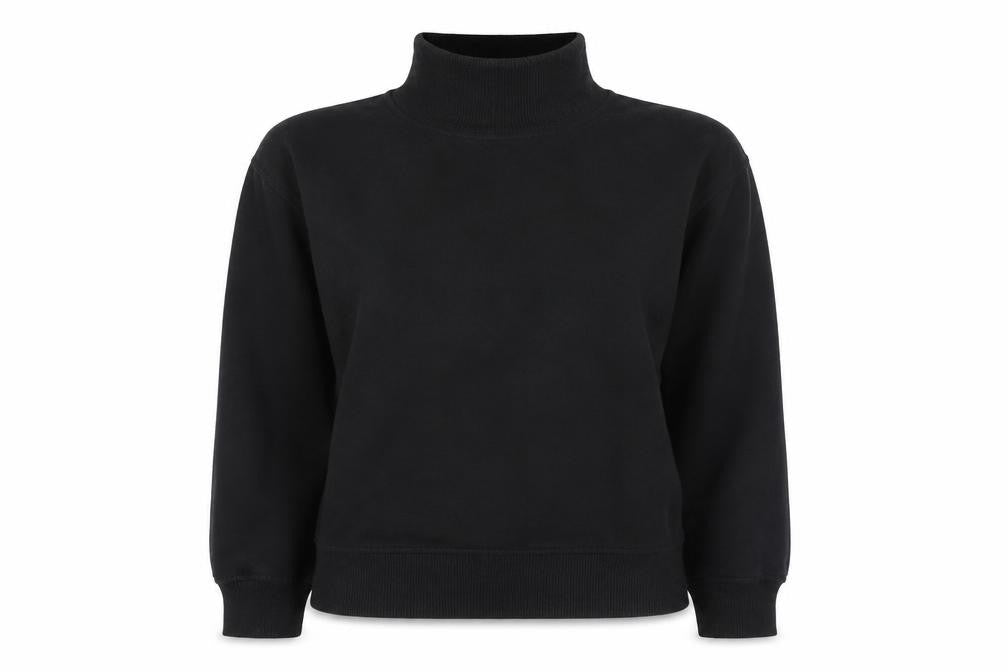 Zara Womens Black Size S Roll Neck Pullover Sweatshirt