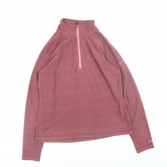 Trespass Women's Pink 1/2 Zip Pullover Sweatshirt UK 12 M
