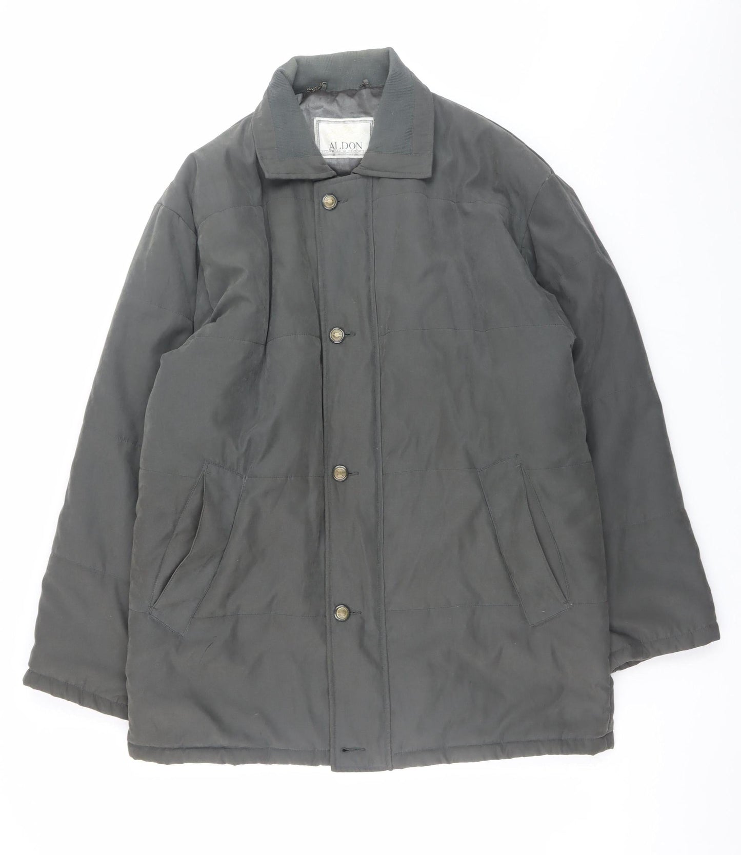 Aldon Womens Grey Puffer Jacket S Mid-Length Polyester Coat