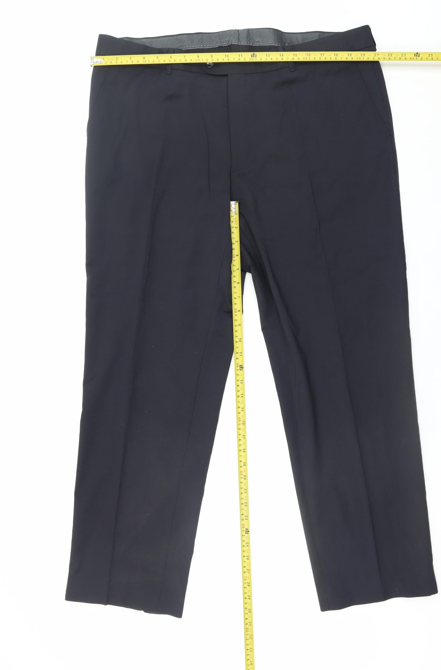 Carl Gross Men's Black Wool Blend Dress Pants Size 48R