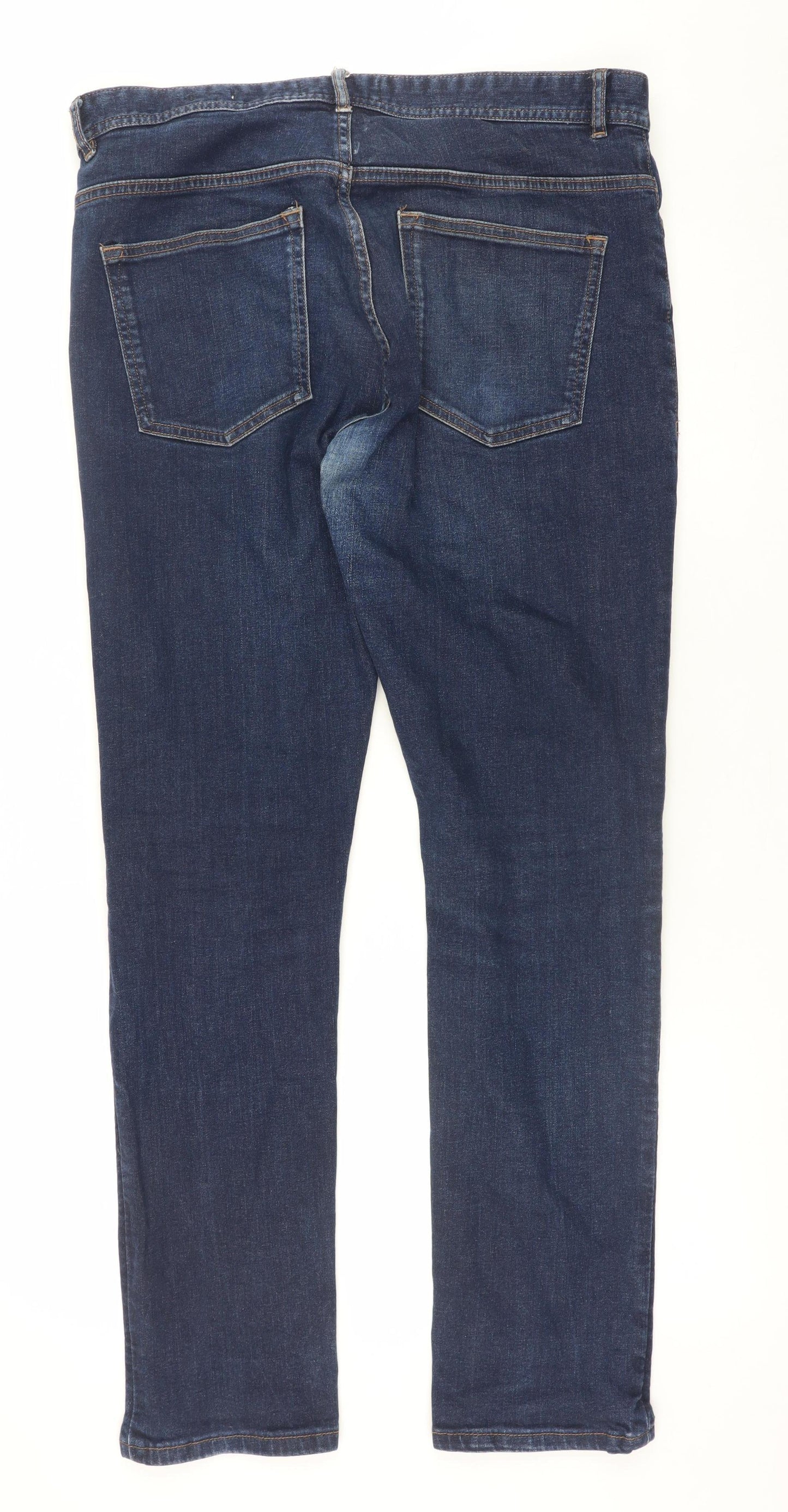 ASW85 Denim Men's Blue Slim Fit Straight Jeans 34R