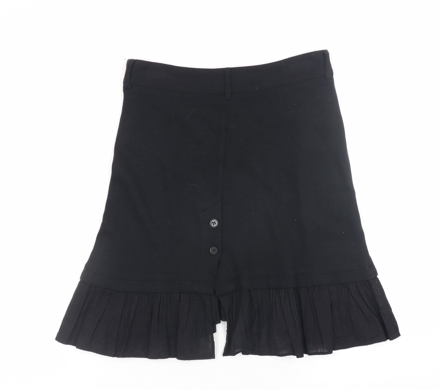 Comptoir Des Cotonniers Womens Black Knee Length A-Line Skirt Size 8