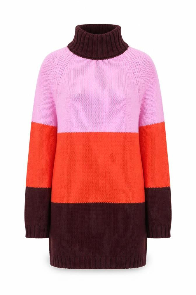 Ann Taylor Womens Multicoloured XS Knit Roll Neck Jumper Dress