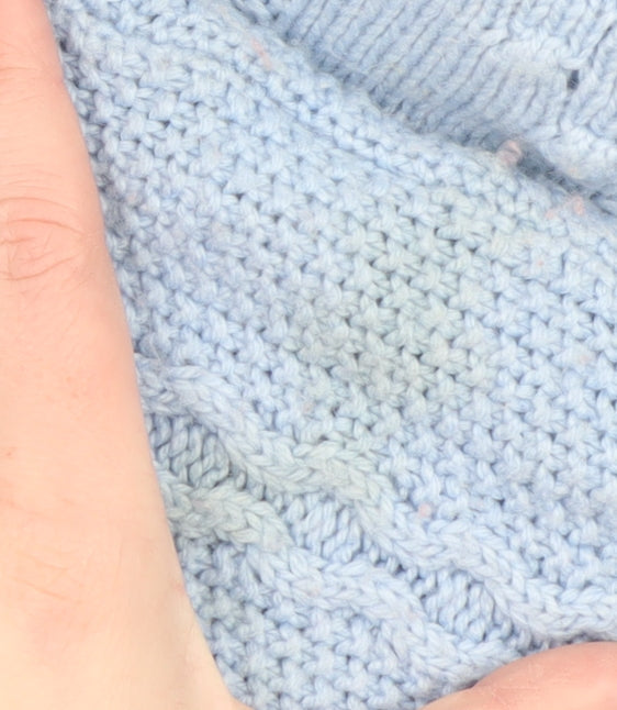 Marks and Spencer Per Una Women’s Blue Cable-Knit Jumper Size 8