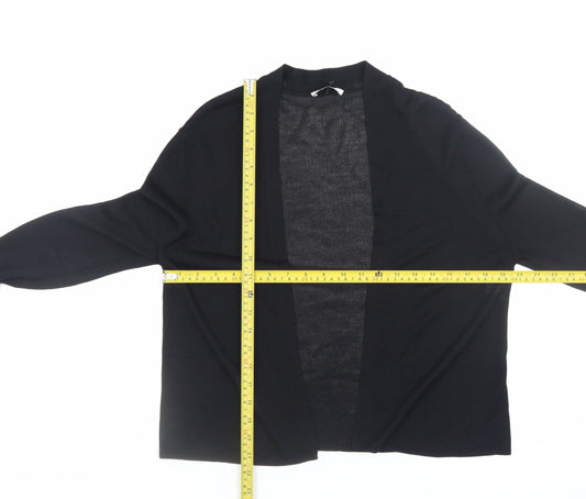 Nicole Farhi Women's Black Knit Open Cardigan M