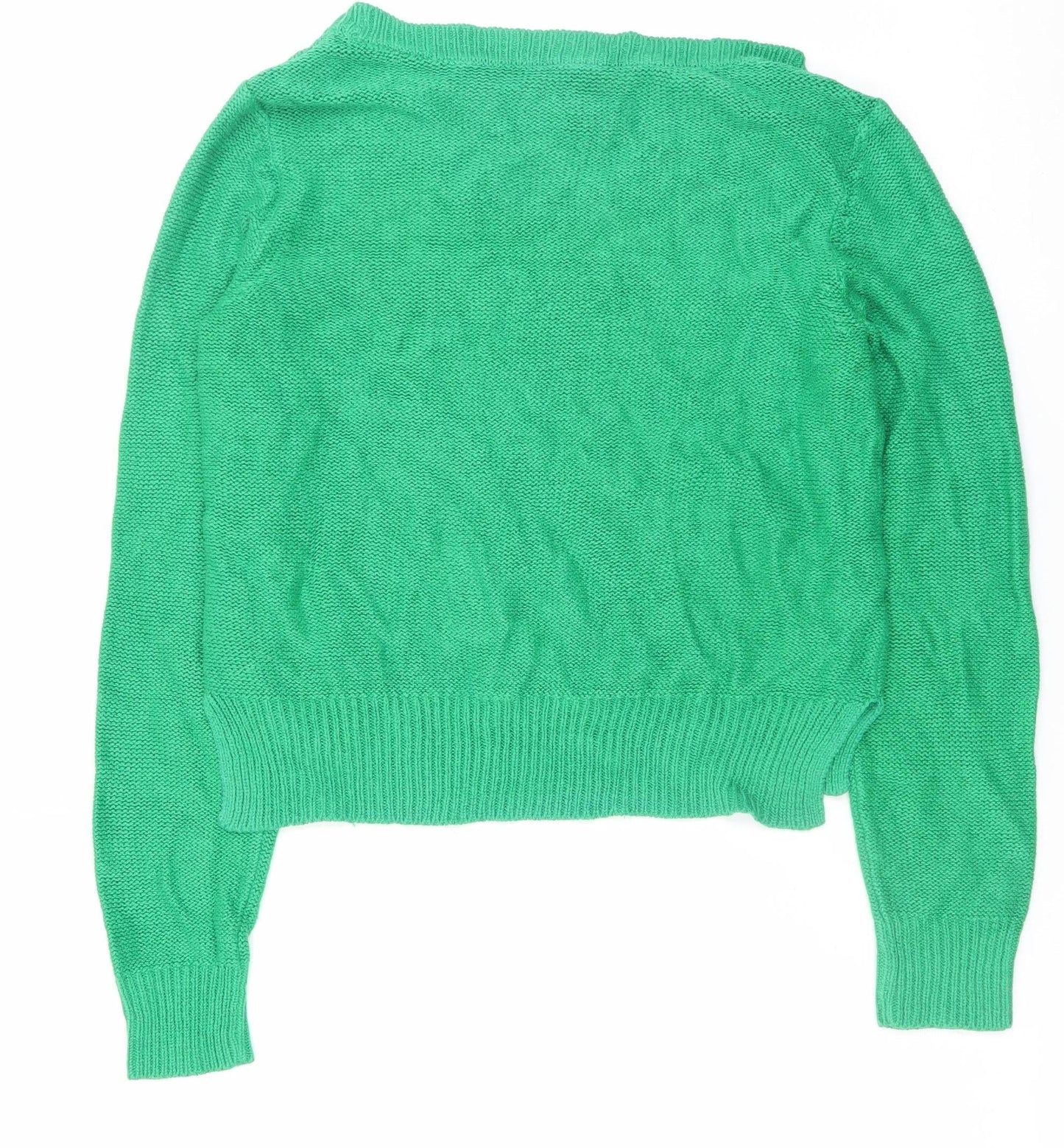H&M Divided Women's Green Cotton Knit Jumper Size 10