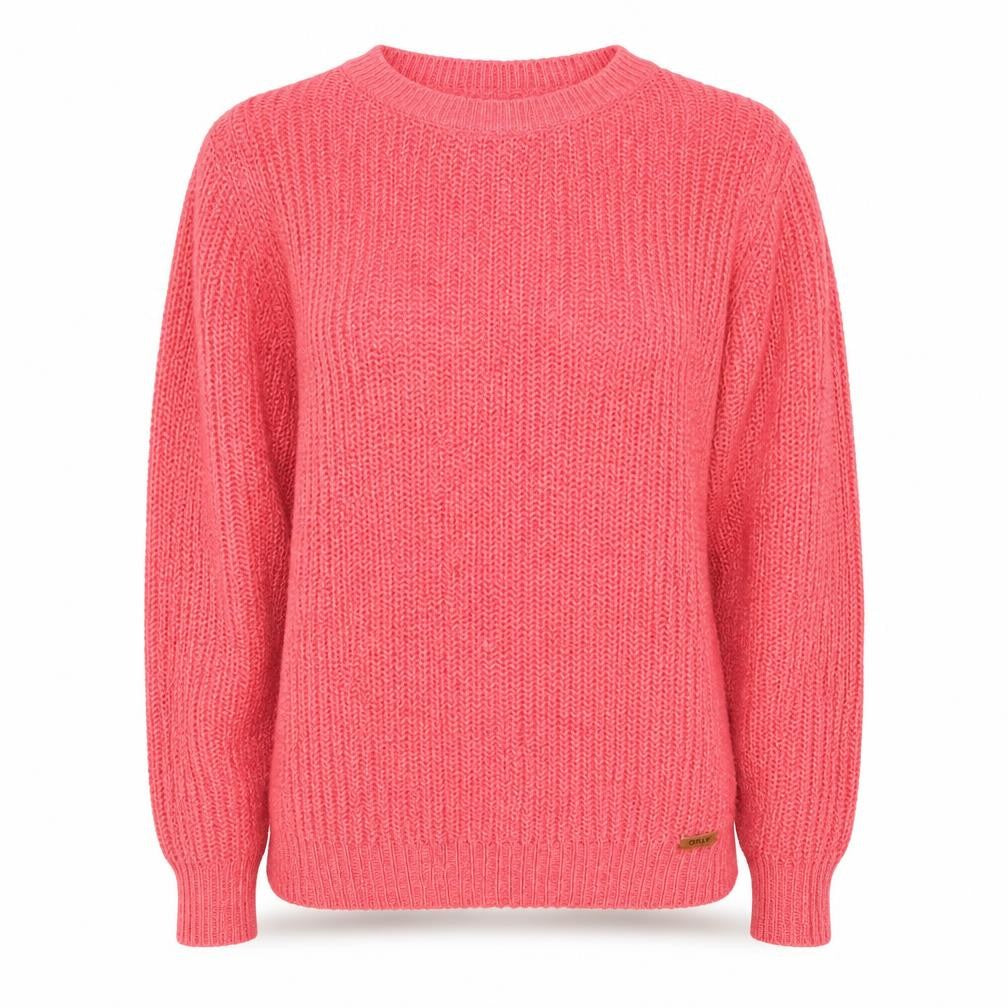 Only Mens Pink Chunky Knit Pullover Jumper Size S