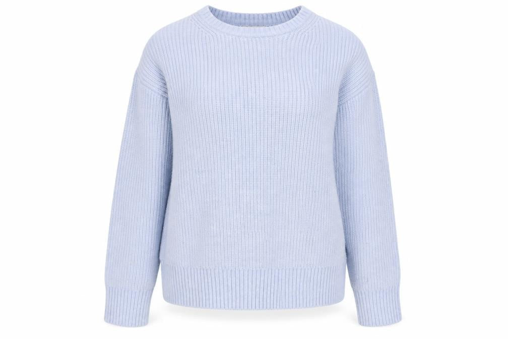 Marks and Spencer Women Blue Crew Neck Chunky Knit Pullover Jumper M