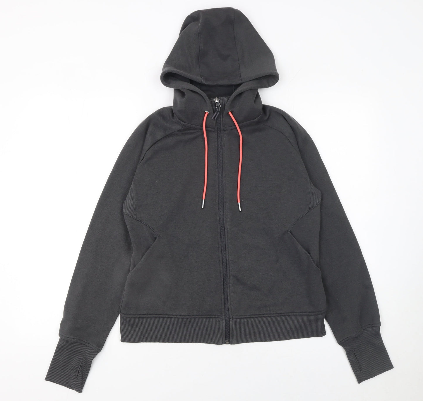 Crane Women’s Black Full Zip Hoodie M Polyester Cotton Blend