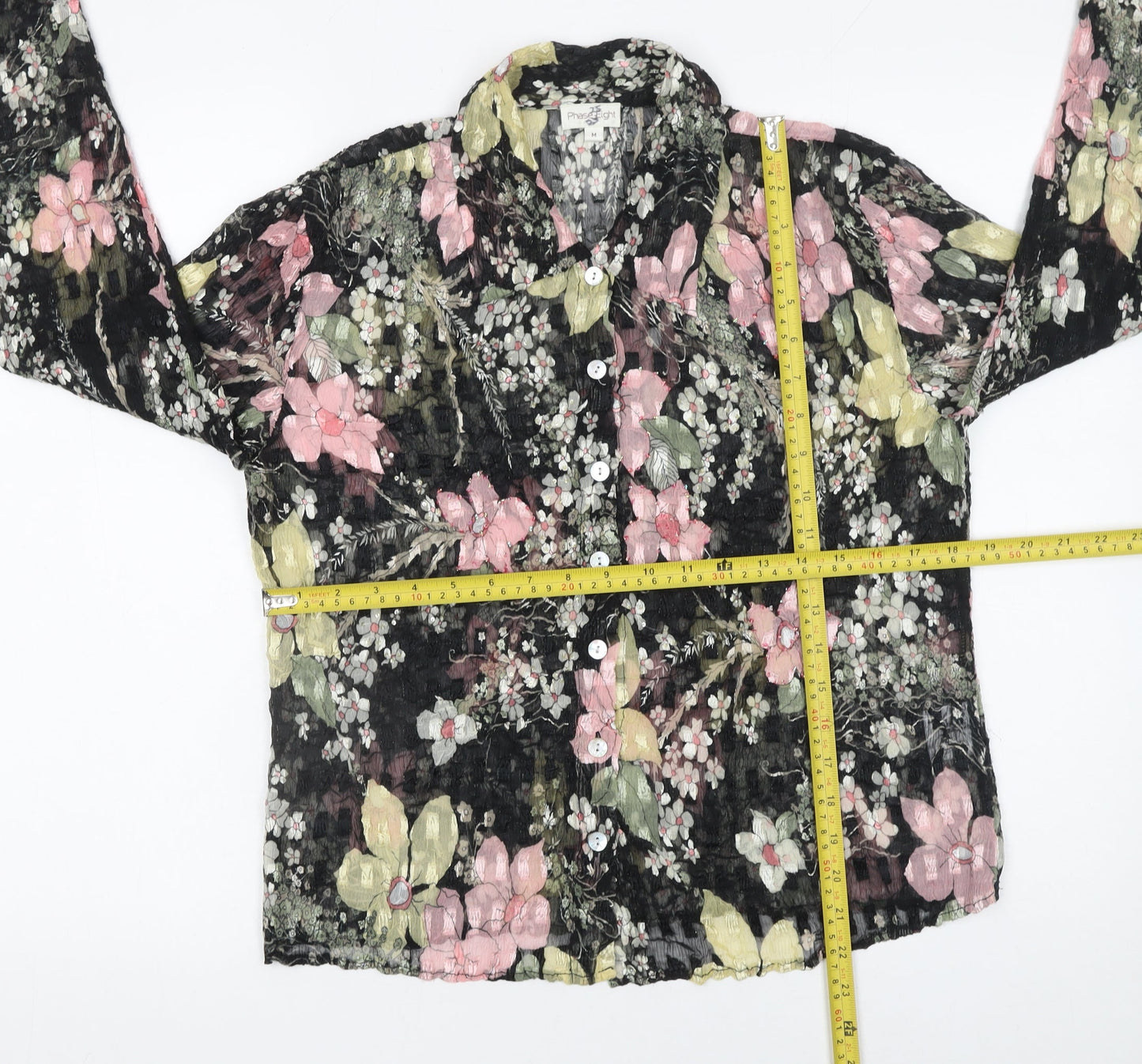 Phase Eight Women's Multicoloured Floral Button-Up Blouse Size M