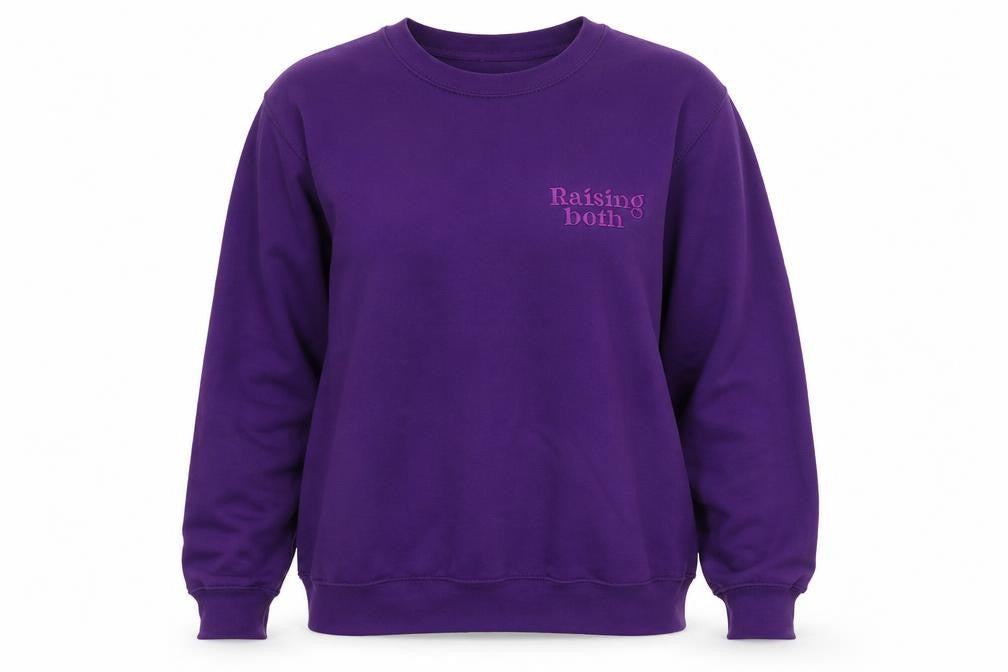 Ted & Stitch Women's Purple Cotton Blend Pullover Sweatshirt - Size M