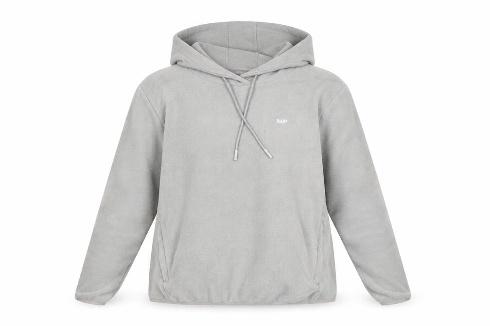 MP Women's Grey Fleece Pullover Hoodie Size M Relaxed Fit