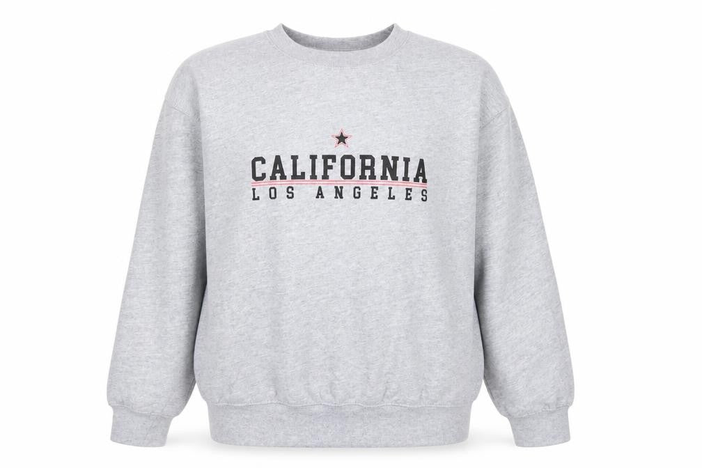Lipsy Women Grey California Los Angeles Crew Neck Sweatshirt Size S