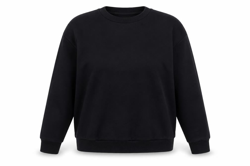 Front view of ASOS Women Black, size 16, Pullover Sweatshirt Long Sleeve