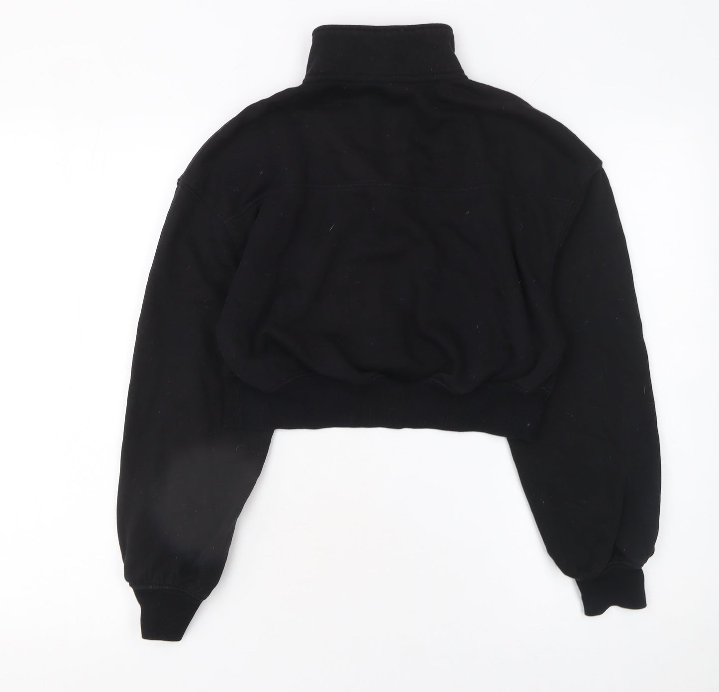 H&M Divided Women’s Black XS Half Zip Cropped Sweatshirt