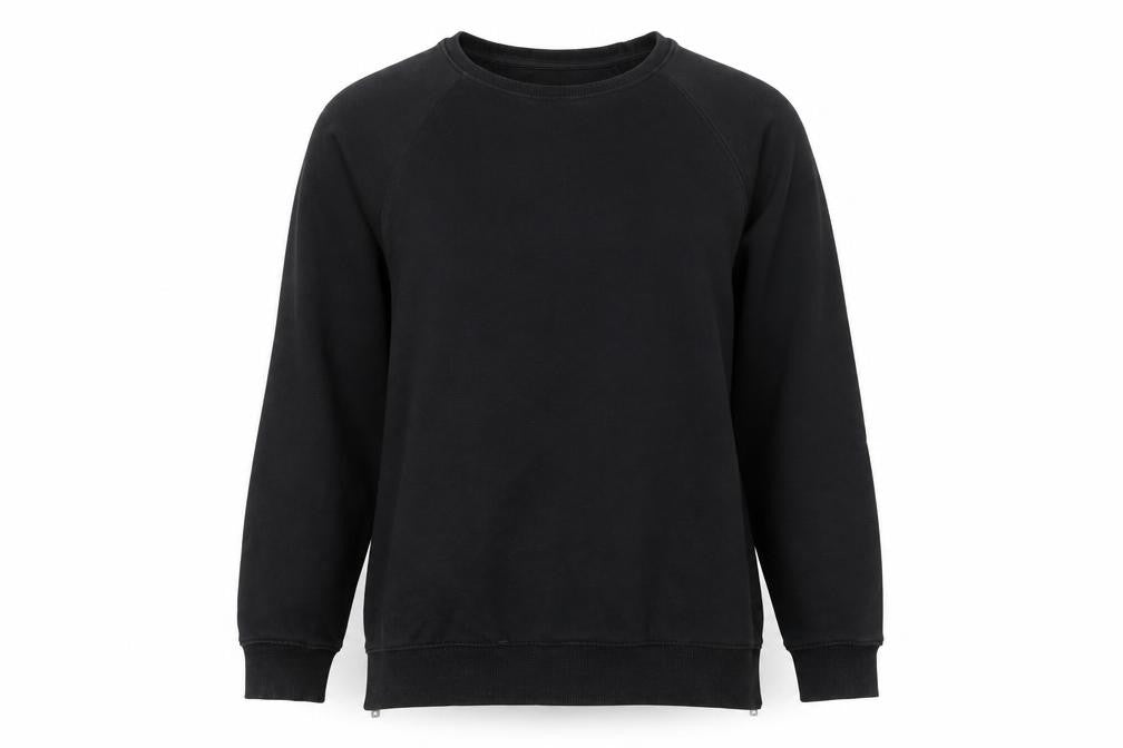 H&M Mama Women's Black Maternity Sweatshirt Size 12 Cotton Blend Zip Detail
