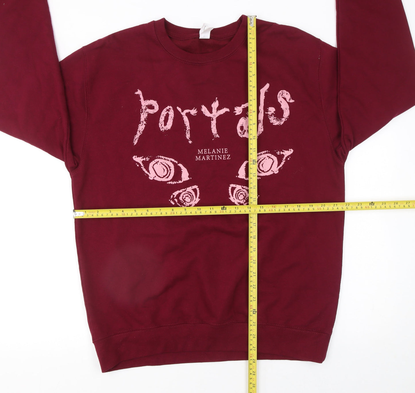 JustHoods AWDis Womens Burgundy Portals Sweatshirt Size L Cotton Blend