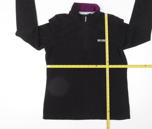 Regatta Great Outdoors Womens Black Fleece 1/2 Zip Pullover UK 14