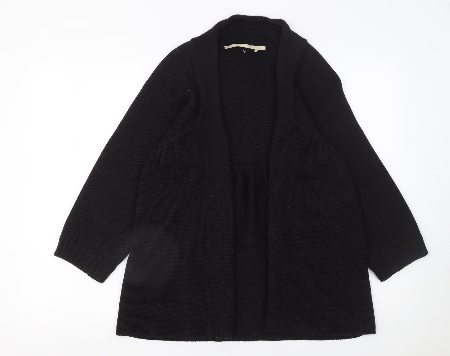 Gardeur Women’s Black Wool Blend Long Sleeve Open Cardigan Size 8
