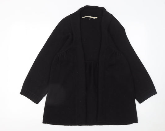 Gardeur Women’s Black Wool Blend Long Sleeve Open Cardigan Size 8
