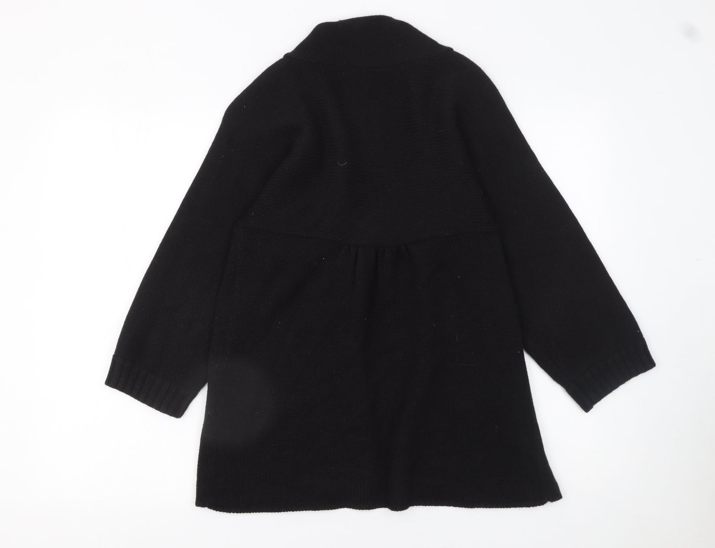 Gardeur Women’s Black Wool Blend Long Sleeve Open Cardigan Size 8