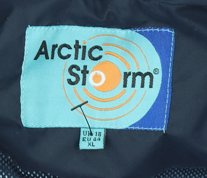 Arctic Storm Women Blue Size 18 Hooded Waterproof Parka Jacket