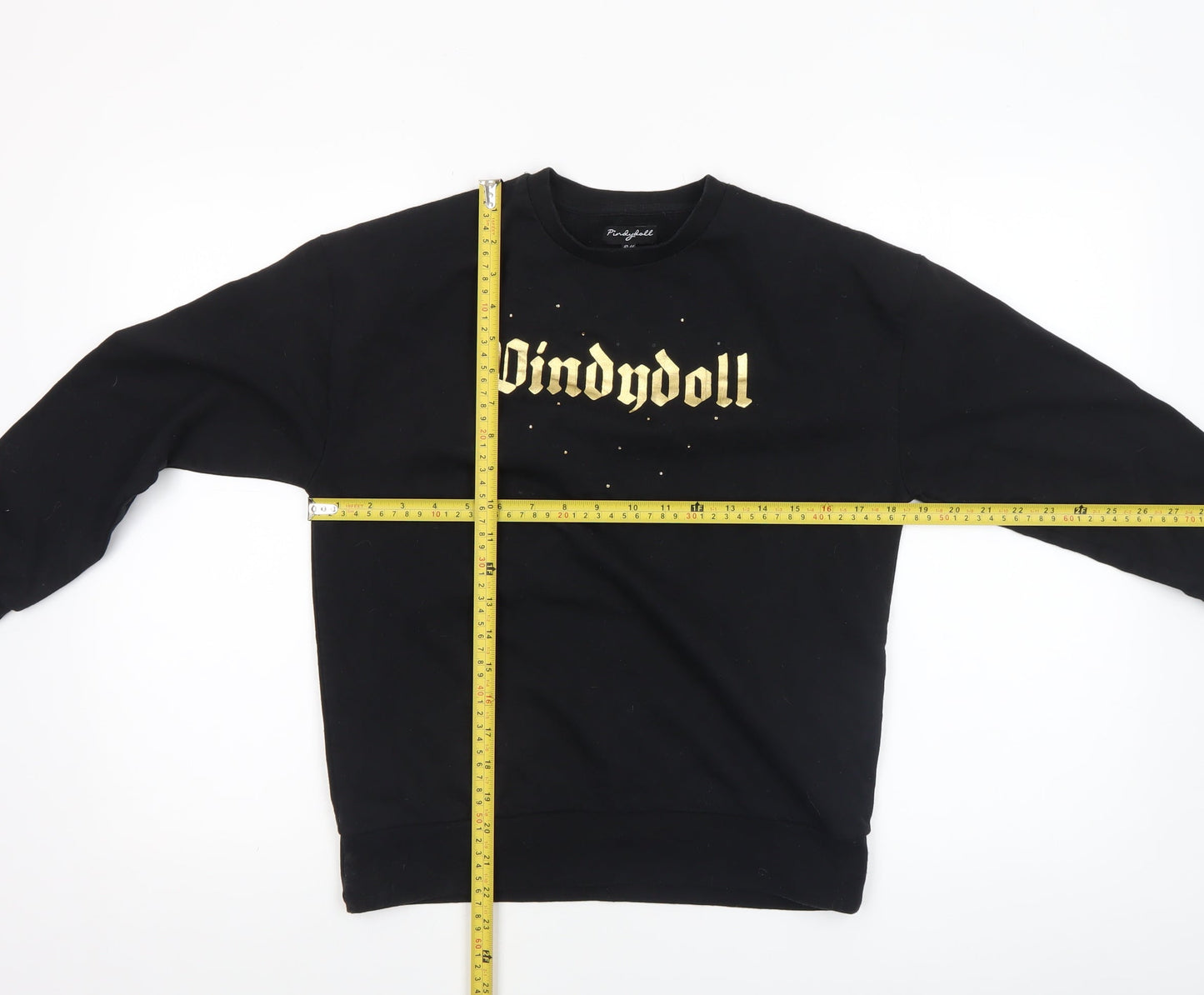 Pindydoll Girls Black Logo Pullover Sweatshirt 10-11 Years