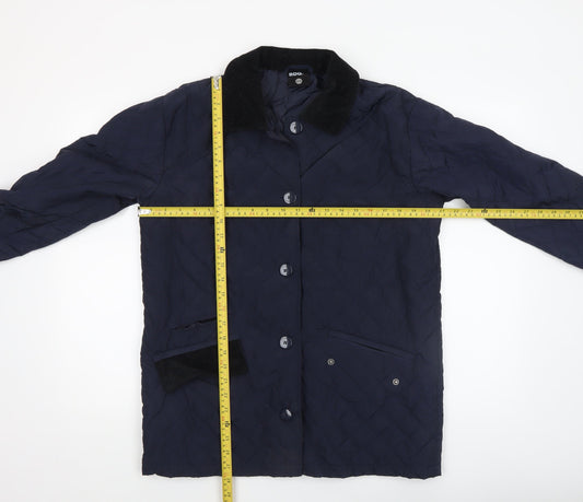 BDG Men’s Blue Quilted Mid-Length Jacket XS Polyester