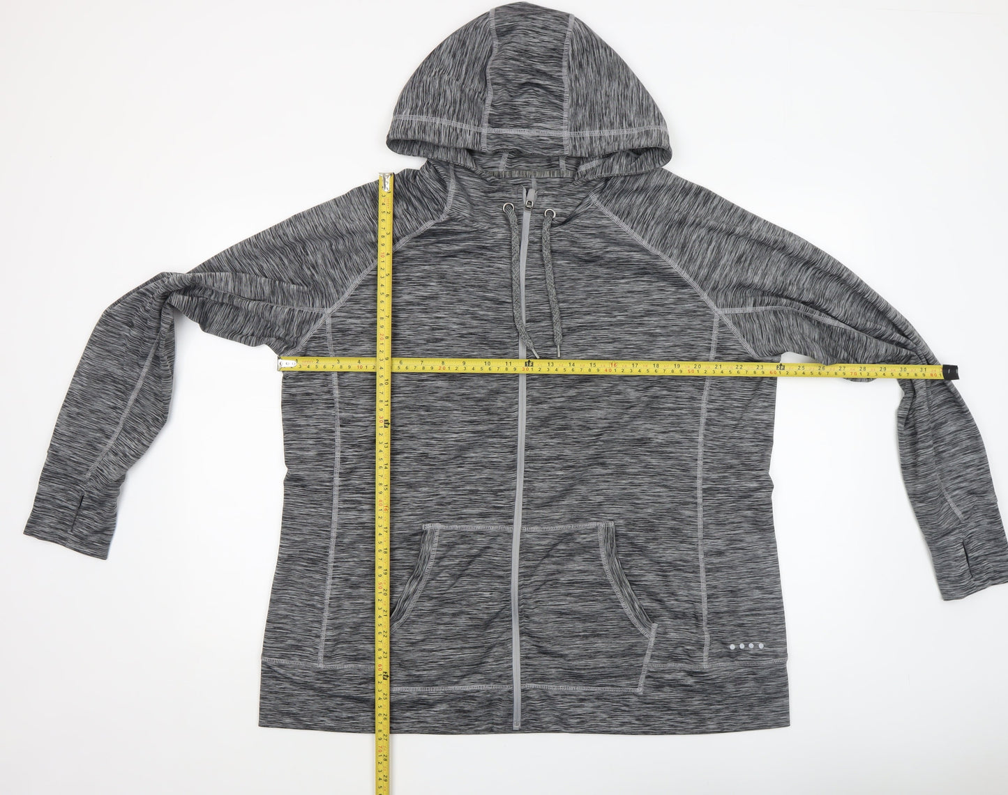 Matalan Womens Grey Full Zip Hoodie XL Polyester Blend