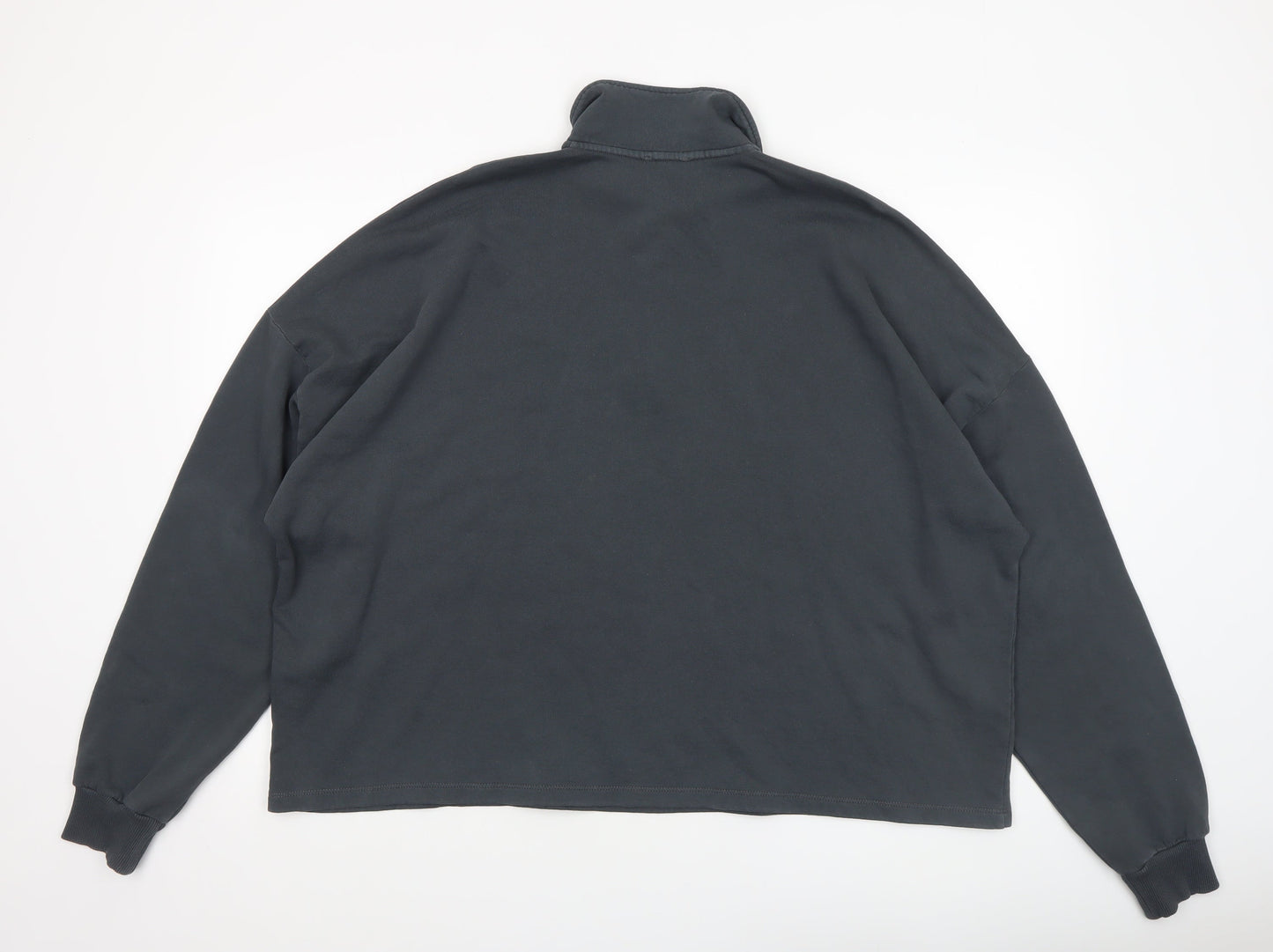 ASOS DESIGN Men's Black Long Sleeve Polo Shirt Size M