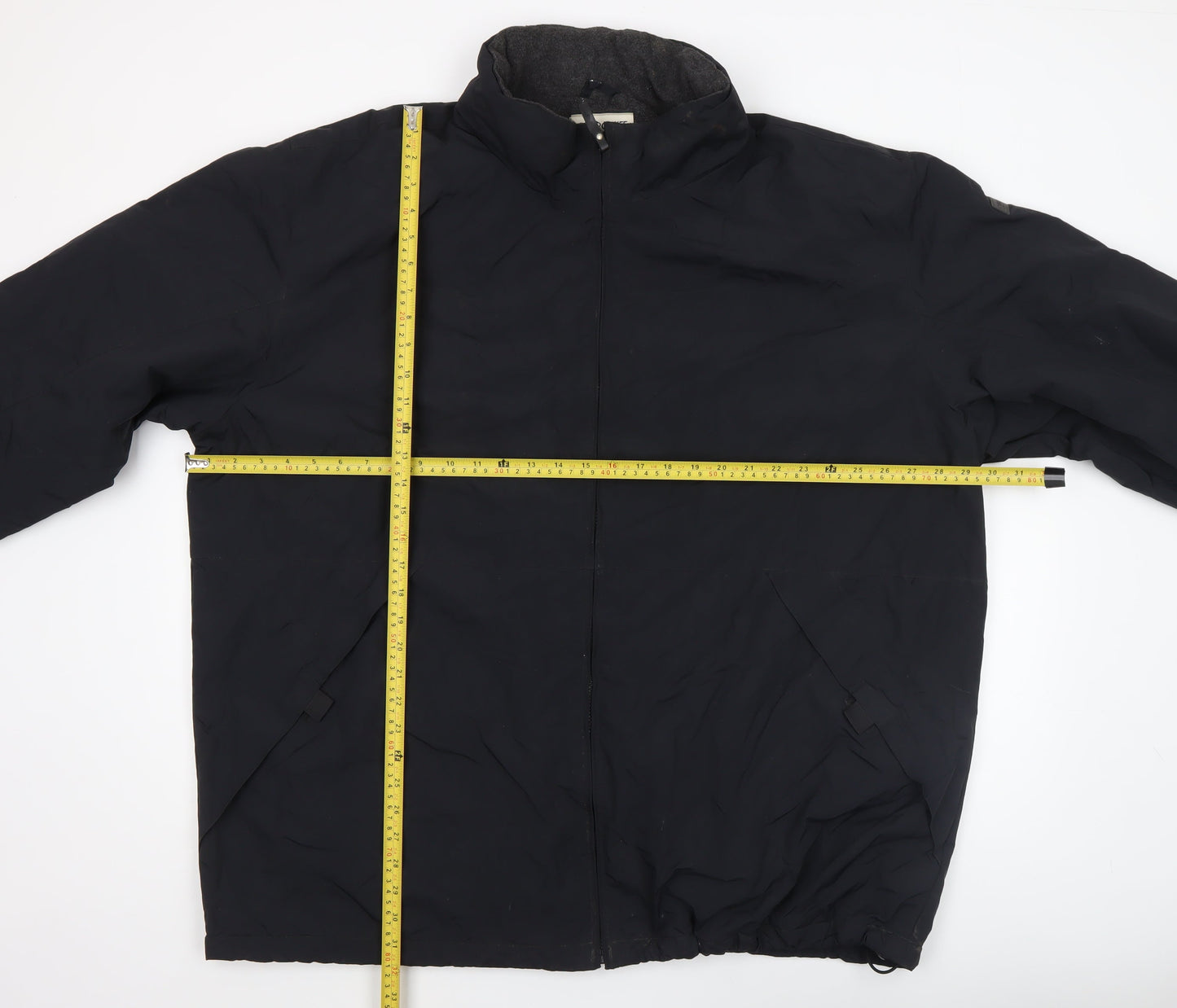 Cherokee Men Black 2XL Windbreaker Jacket Full Zip Nylon Lined
