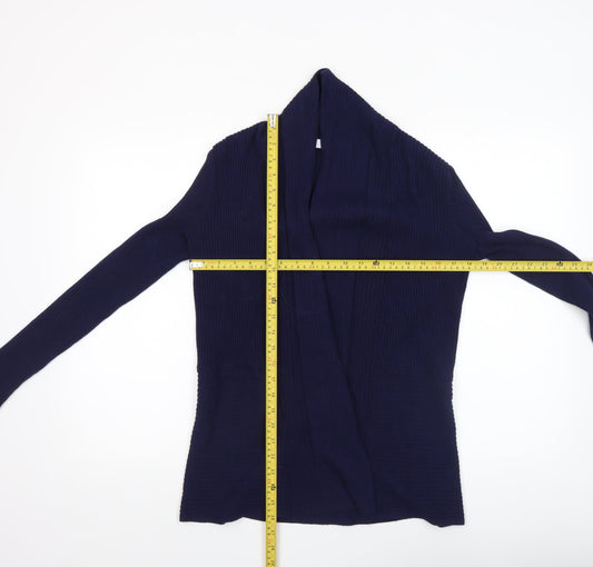 John Lewis Women's Blue Long Sleeve Knit Cardigan Size 8