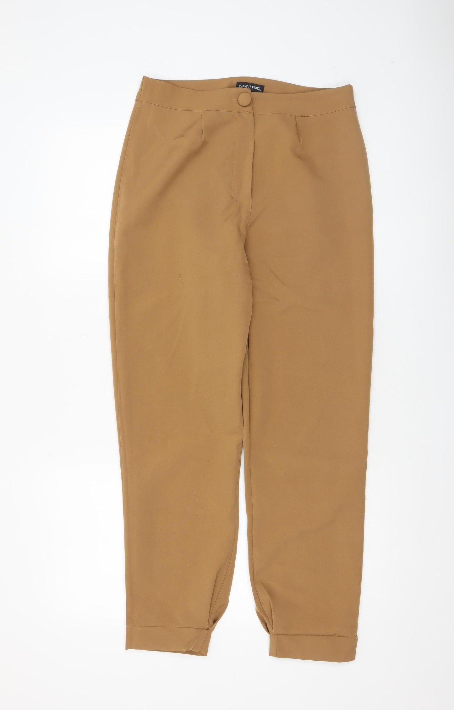 I Saw It First Women Brown Size 10 Slim Fit Tapered Trousers