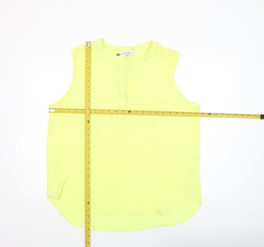 Gallery Women's Yellow Sleeveless Blouse UK 16 Polyester Workwear