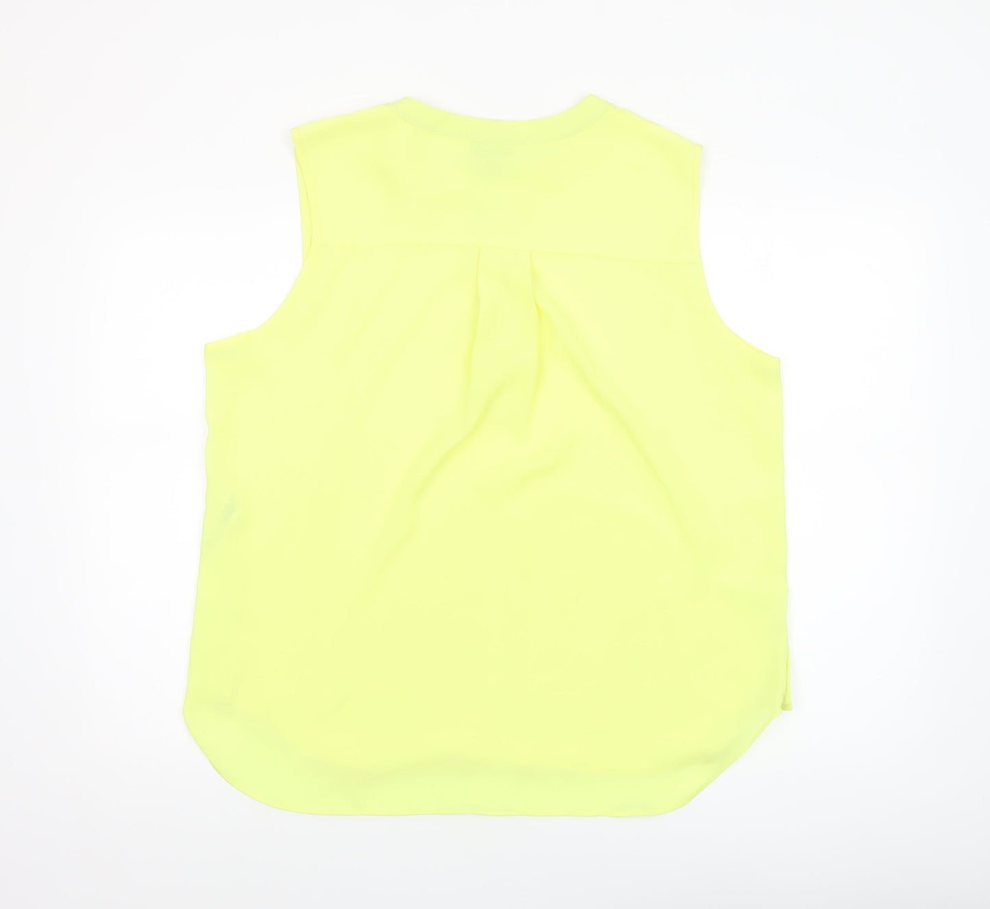 Gallery Women's Yellow Sleeveless Blouse UK 16 Polyester Workwear