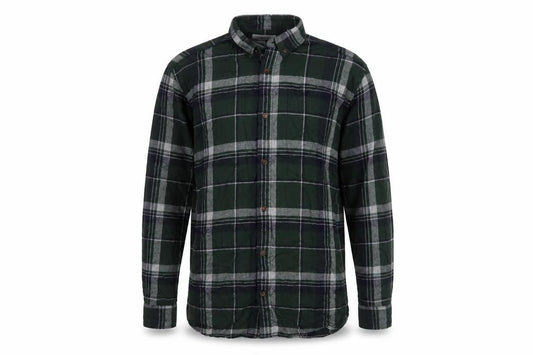 Jack & Jones Men's Green Plaid Button-Down Flannel Shirt M