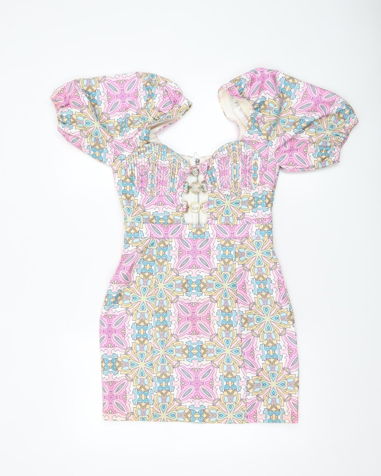 Missguided Petite Women’s Multicoloured Size 6 Bodycon Short Dress