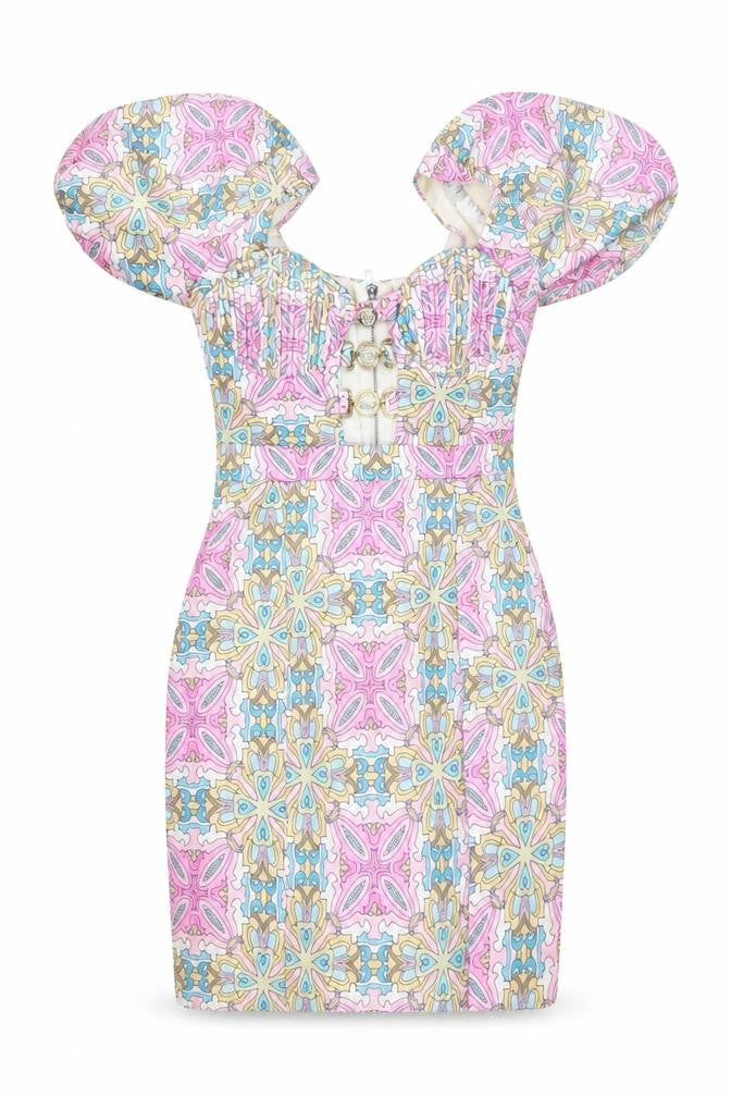 Front view of Missguided Petite Women’s Multicoloured, size UK 6, Bodycon Short Dress
