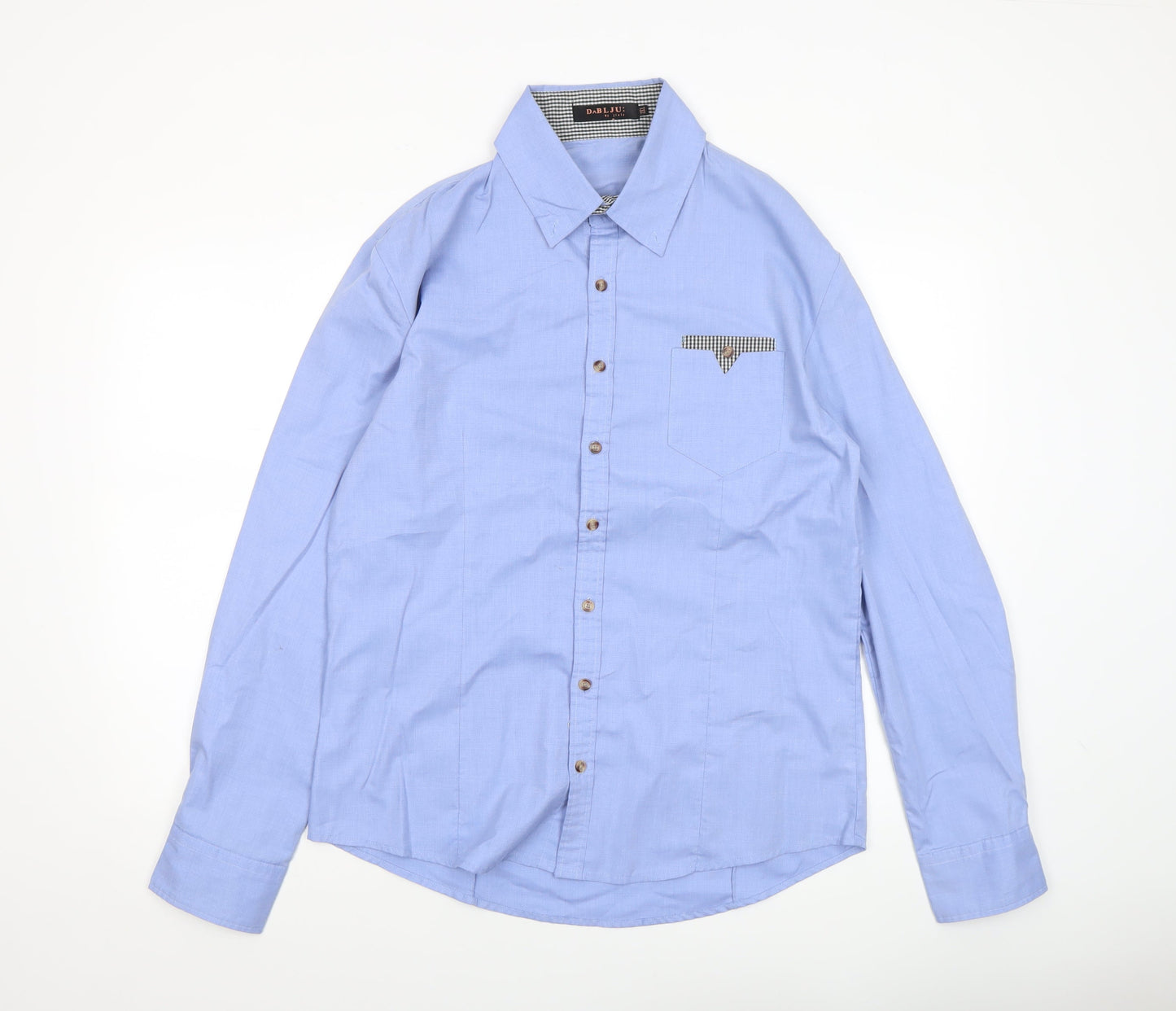 Dablju by Jiniy Men’s Blue Long Sleeve 2XL Button-Up Shirt