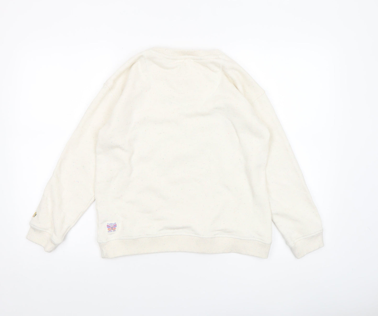 Fat Face Girls Ivory Butterfly Print Pullover Sweatshirt 10-11 Years