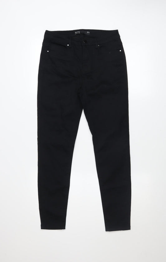 Dunnes Stores Women's Black Skinny Jeans Size 10 Regular Denim