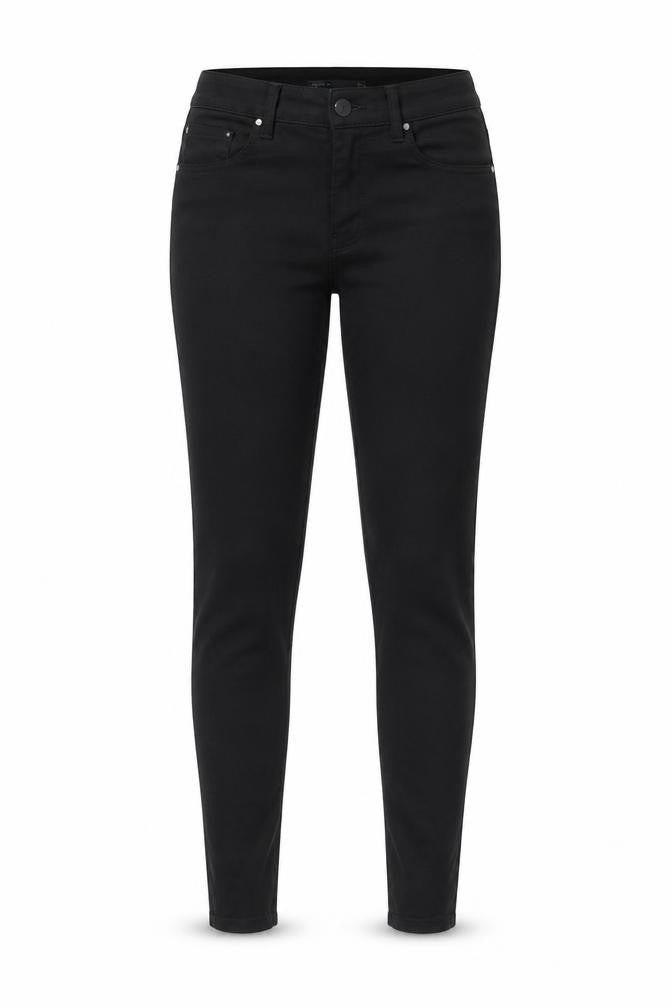 Front view of Dunnes Women's Black Skinny Jeans, size 10, Regular Denim