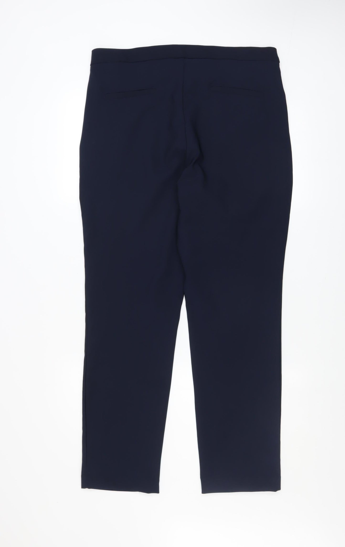 Savida Women's Navy Blue Size 16 Straight Leg Stretch Trousers